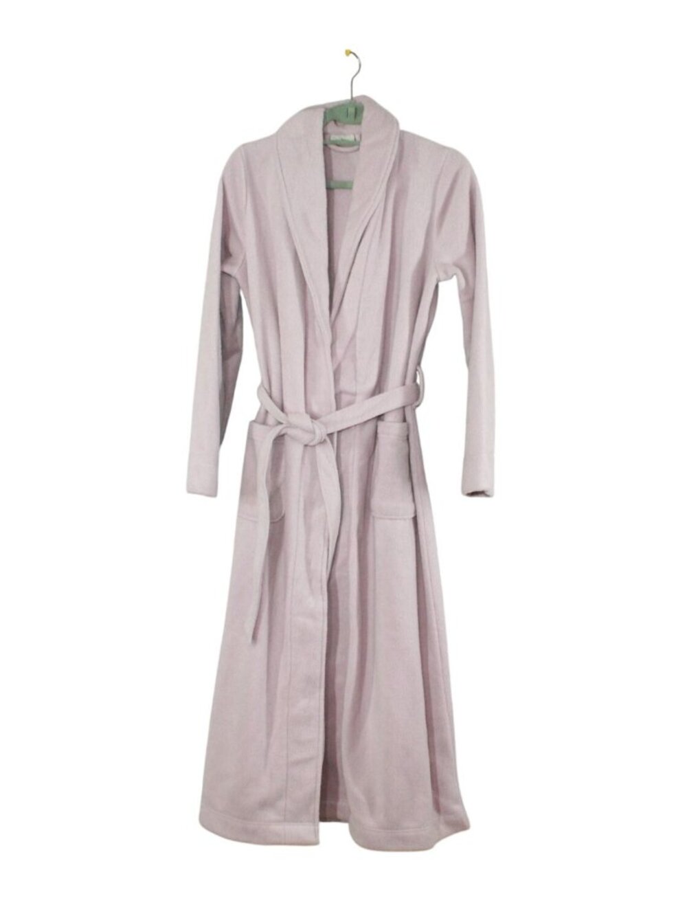 LL Bean Women's XS Pink Winter Fleece Robe Wrap Front Cozy Lounge Spa Vibe